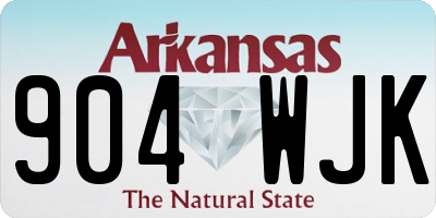 AR license plate 904WJK