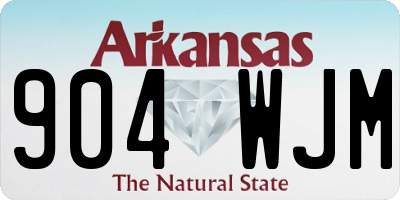 AR license plate 904WJM