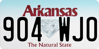 AR license plate 904WJO