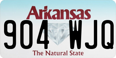 AR license plate 904WJQ
