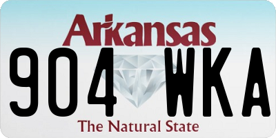 AR license plate 904WKA