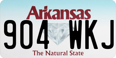AR license plate 904WKJ