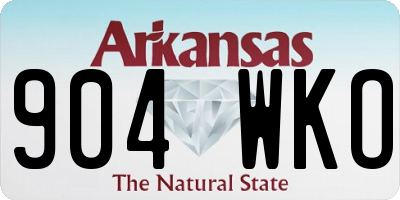 AR license plate 904WKO