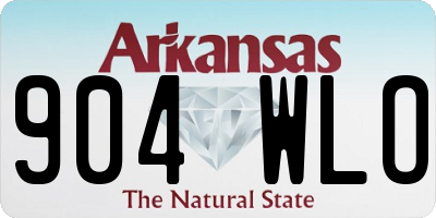 AR license plate 904WLO