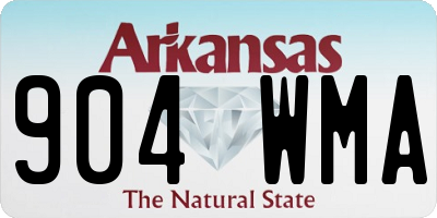 AR license plate 904WMA