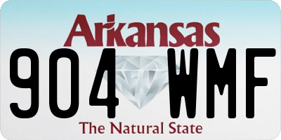 AR license plate 904WMF