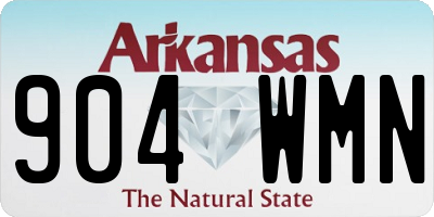 AR license plate 904WMN