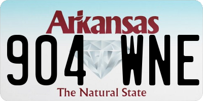 AR license plate 904WNE