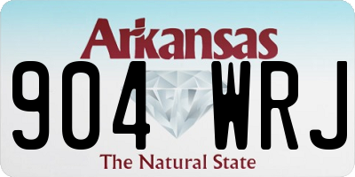 AR license plate 904WRJ