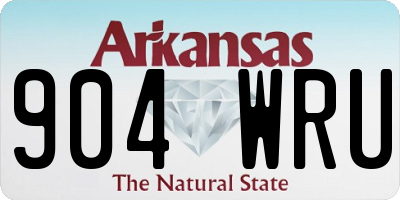 AR license plate 904WRU