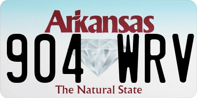AR license plate 904WRV