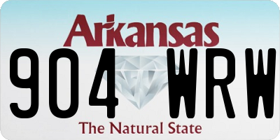 AR license plate 904WRW