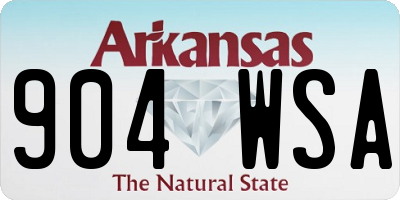 AR license plate 904WSA