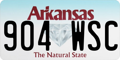 AR license plate 904WSC