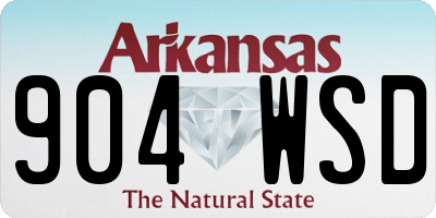 AR license plate 904WSD