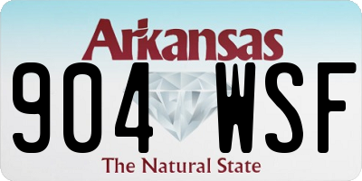 AR license plate 904WSF