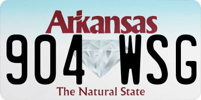 AR license plate 904WSG