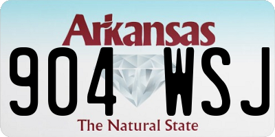 AR license plate 904WSJ