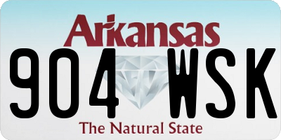 AR license plate 904WSK