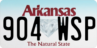 AR license plate 904WSP