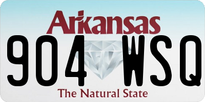 AR license plate 904WSQ