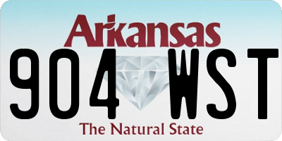 AR license plate 904WST