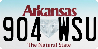 AR license plate 904WSU