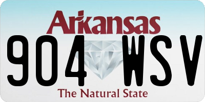 AR license plate 904WSV