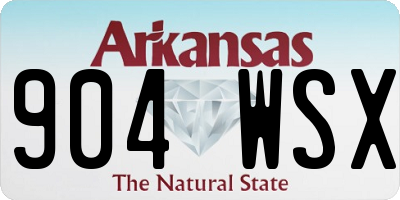 AR license plate 904WSX