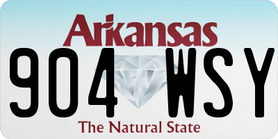 AR license plate 904WSY