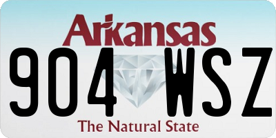 AR license plate 904WSZ