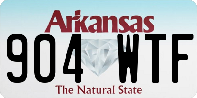AR license plate 904WTF