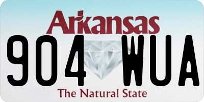 AR license plate 904WUA