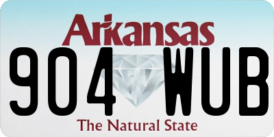 AR license plate 904WUB