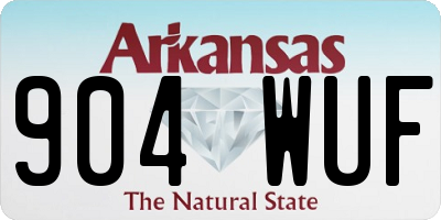 AR license plate 904WUF
