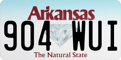 AR license plate 904WUI