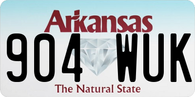 AR license plate 904WUK