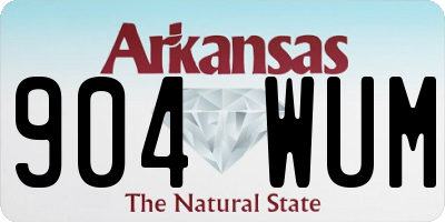 AR license plate 904WUM
