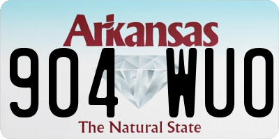AR license plate 904WUO