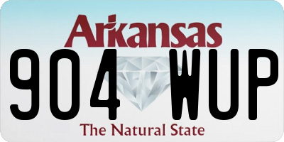 AR license plate 904WUP