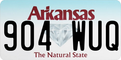 AR license plate 904WUQ