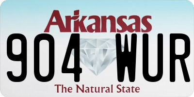AR license plate 904WUR