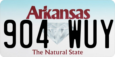 AR license plate 904WUY