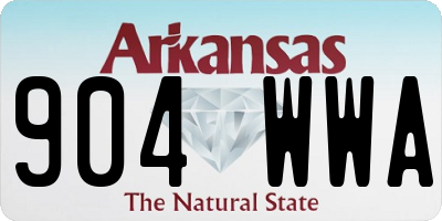 AR license plate 904WWA