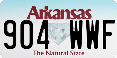 AR license plate 904WWF