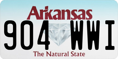 AR license plate 904WWI