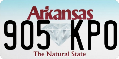 AR license plate 905KPO