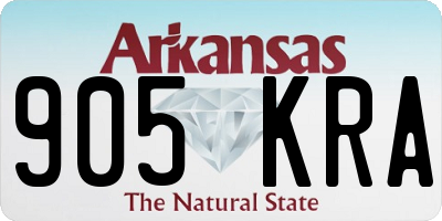 AR license plate 905KRA