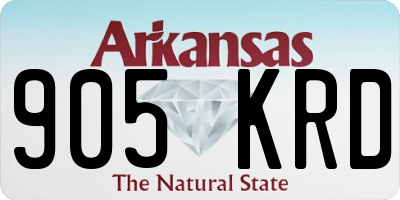 AR license plate 905KRD