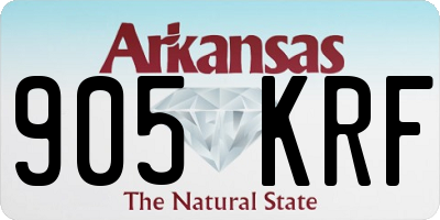 AR license plate 905KRF